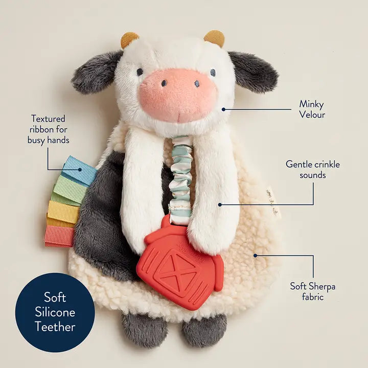 Itzy Ritzy - Itzy Friends Itzy Lovey Plush with Teether--Cow