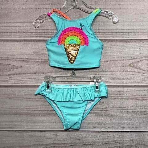 Flap Doodles Girls Swim suit Size: 02